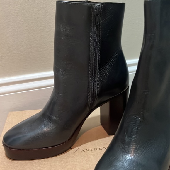 Anthropologie Black Ankle Boots - Picture 3 of 3